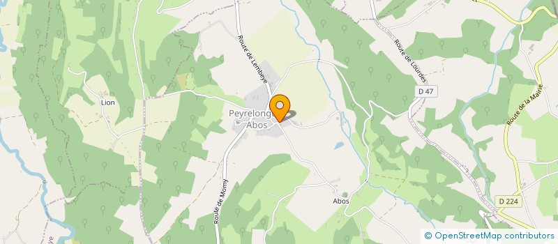 localisation de l'entreprise MONSIEUR SERGE CAPDEVIELLE-GUILHAMOU  PEYRELONGUE-ABOS