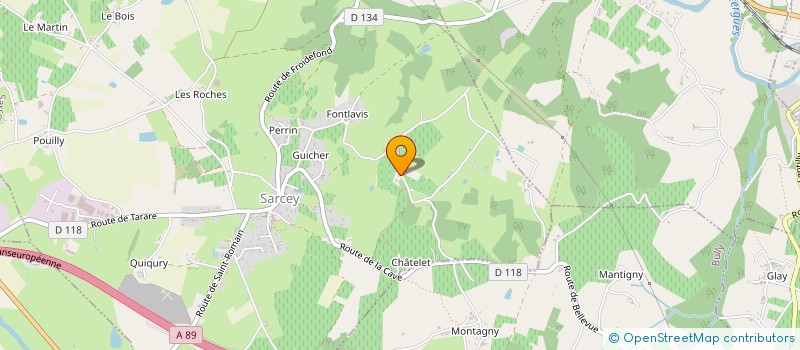 localisation de l'entreprise MONSIEUR SERGE CAYLET  SARCEY