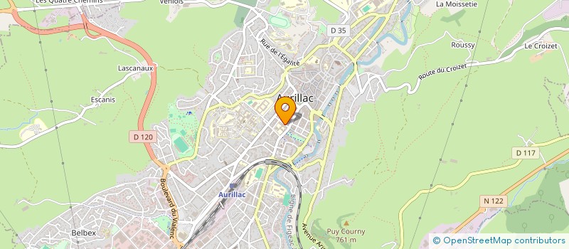 localisation de l'entreprise MONSIEUR SERGE CHABRIER à AURILLAC