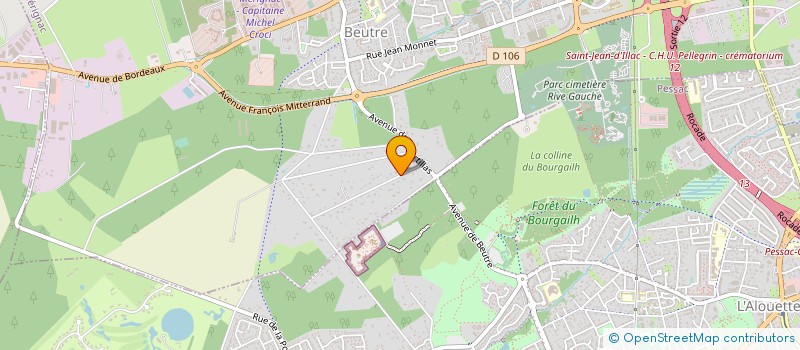 localisation de l'entreprise MONSIEUR SERGE CHADAUD  MERIGNAC