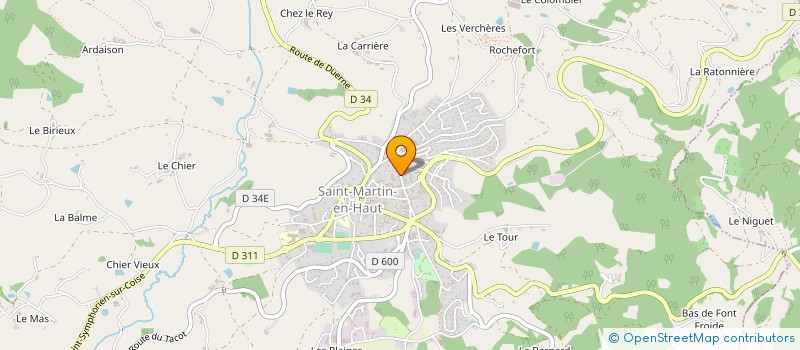 localisation de l'entreprise MONSIEUR SERGE CHARDON à SAINT-MARTIN-EN-HAUT