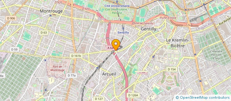 localisation de l'entreprise MONSIEUR SERGE COLLOMB à ARCUEIL