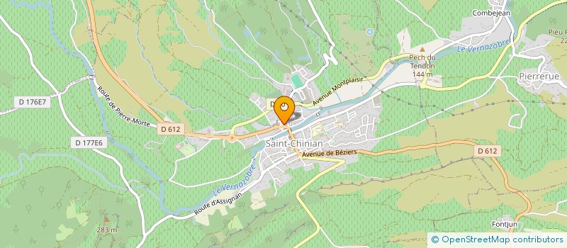 localisation de l'entreprise MONSIEUR SERGE CORTES  SAINT-CHINIAN