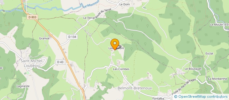 localisation de l'entreprise MONSIEUR SERGE CROS  BELMONT-BRETENOUX