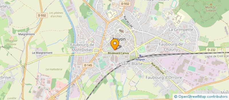 localisation de l'entreprise MONSIEUR SERGE DAMIENS à NOYON