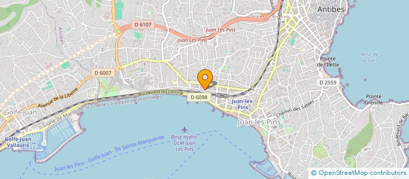 localisation de l'entreprise MONSIEUR SERGE DARGELOSSE à ANTIBES