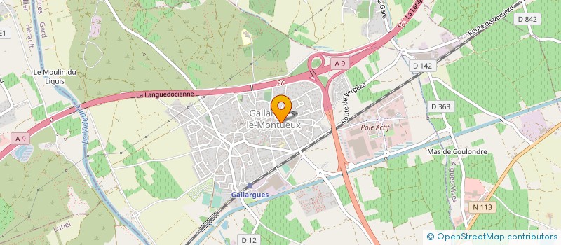 localisation de l'entreprise MONSIEUR SERGE DAUDET à GALLARGUES-LE-MONTUEUX