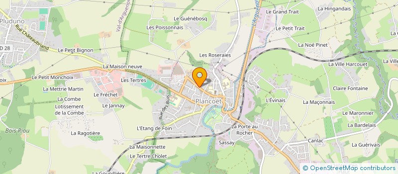 localisation de l'entreprise MONSIEUR SERGE DAVERGNE  PLANCOET