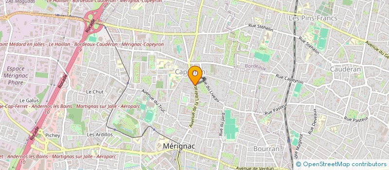 localisation de l'entreprise MONSIEUR SERGE DEFRANCAIS  MERIGNAC