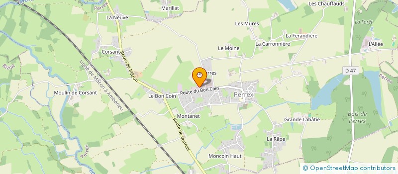 localisation de l'entreprise MONSIEUR SERGE DEGLETAGNE  PERREX