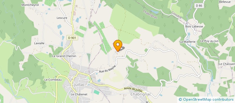 localisation de l'entreprise MONSIEUR SERGE DEVAUD  CHABRIGNAC