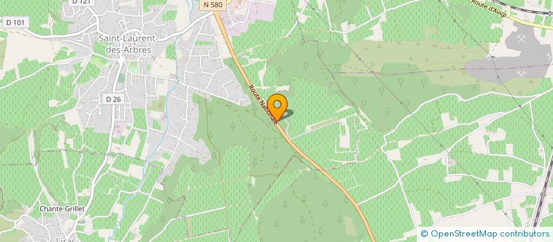 localisation de l'entreprise MONSIEUR SERGE DREVON  SAINT-LAURENT-DES-ARBRES