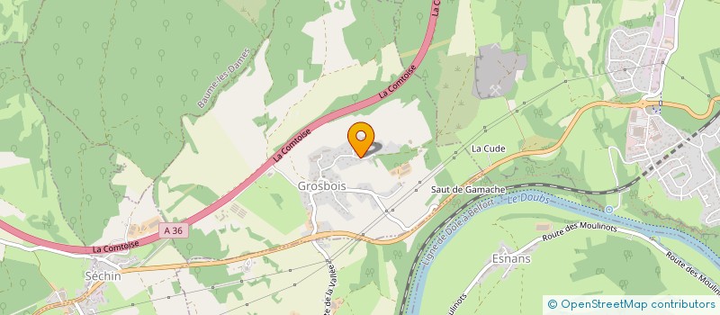 localisation de l'entreprise MONSIEUR SERGE DUBOZ  GROSBOIS