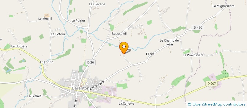 localisation de l'entreprise MONSIEUR SERGE DUMAINE  BARENTON