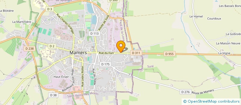 localisation de l'entreprise MONSIEUR SERGE DUVAL  MAMERS