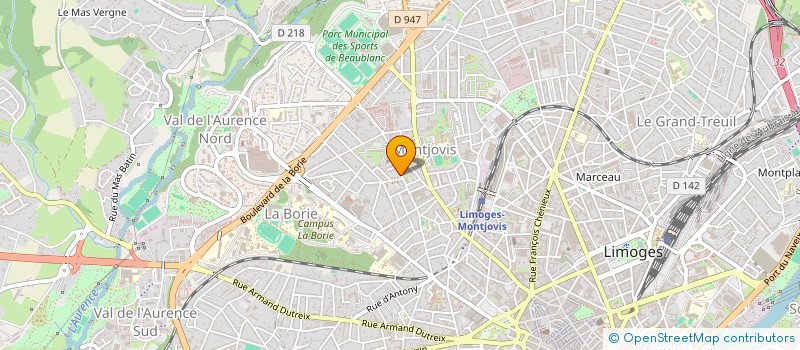 localisation de l'entreprise MONSIEUR SERGE DUVERT à LIMOGES
