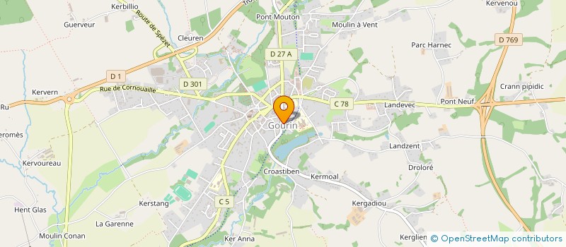 localisation de l'entreprise MONSIEUR SERGE DUVOULDY à GOURIN