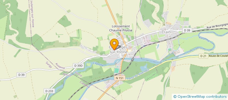 localisation de l'entreprise MONSIEUR SERGE EXCOFFON  COULANGES-SUR-YONNE