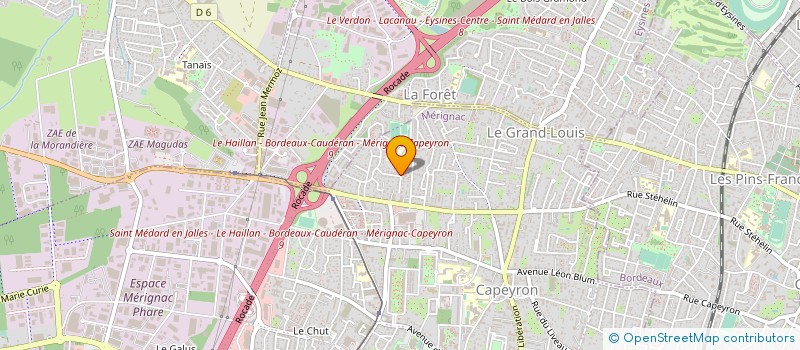 localisation de l'entreprise MONSIEUR SERGE EYRAUD à MERIGNAC