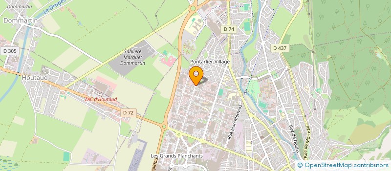 localisation de l'entreprise MONSIEUR SERGE FAIVRE  PONTARLIER