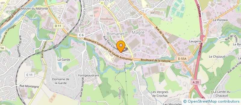 localisation de l'entreprise MONSIEUR SERGE FAUCHER à LIMOGES