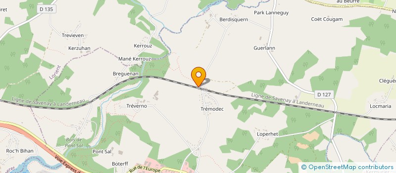 localisation de l'entreprise MONSIEUR SERGE FERRACCI  PLOUGOUMELEN