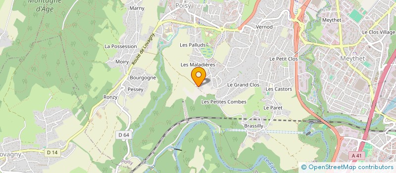 localisation de l'entreprise MONSIEUR SERGE FLEURET  POISY