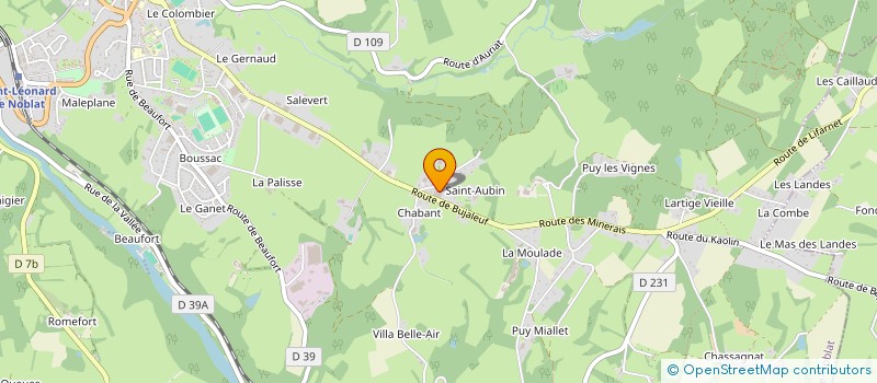 localisation de l'entreprise MONSIEUR SERGE FREISSEIX  SAINT-LEONARD-DE-NOBLAT