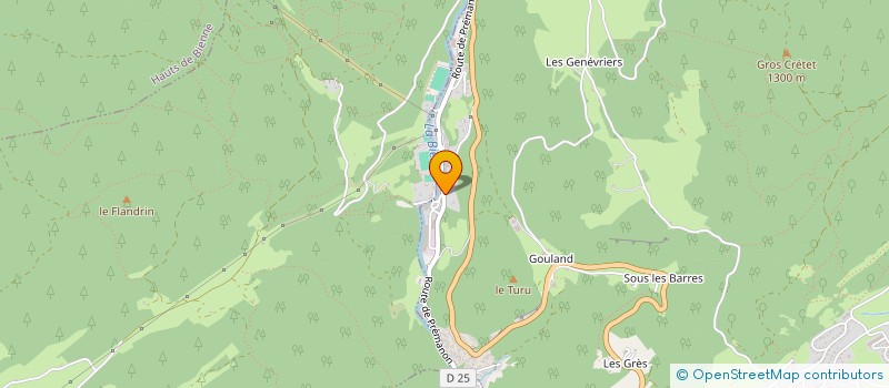 localisation de l'entreprise MONSIEUR SERGE GAUDRON à LES ROUSSES