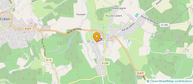 localisation de l'entreprise MONSIEUR SERGE GAULOT  LA SAUVE