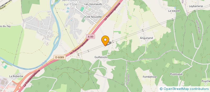 localisation de l'entreprise MONSIEUR SERGE GAY  ST-LEON SUR L ISLE