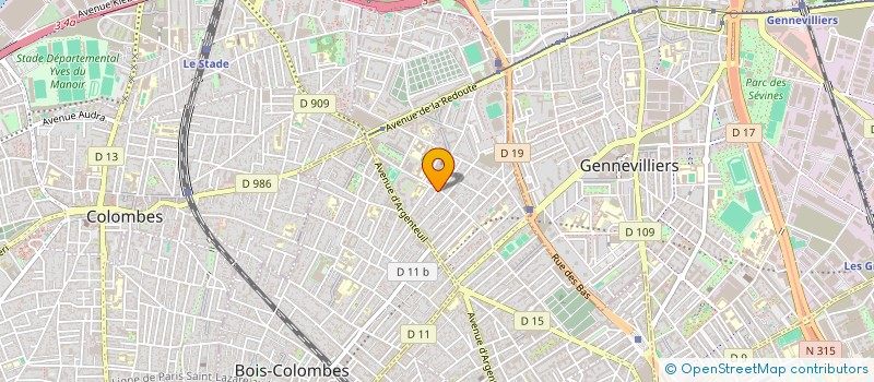 localisation de l'entreprise MONSIEUR SERGE GIORDANINO  ASNIERES-SUR-SEINE