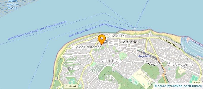 localisation de l'entreprise MONSIEUR SERGE GOVAERT à ARCACHON