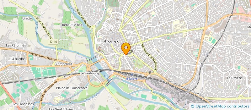 localisation de l'entreprise MONSIEUR SERGE GRELAIT  BEZIERS