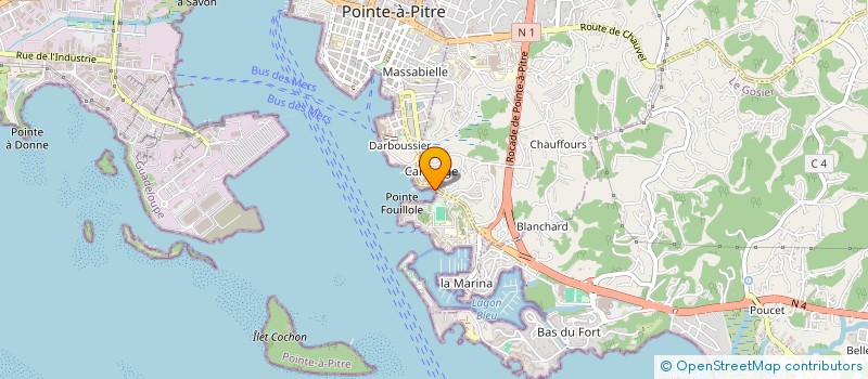localisation de l'entreprise MONSIEUR SERGE GUILLON à POINTE A PITRE