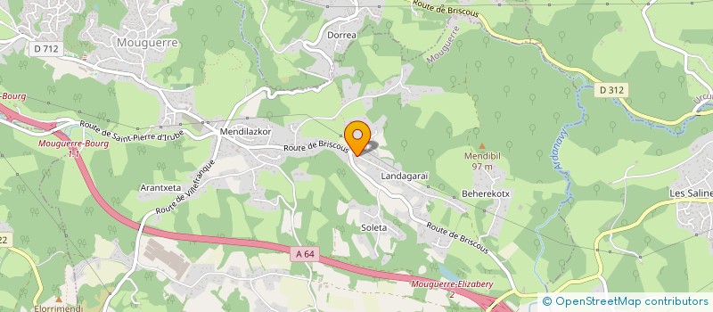 localisation de l'entreprise MONSIEUR SERGE HIRIBERRY  MOUGUERRE