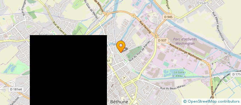 localisation de l'entreprise MONSIEUR SERGE HOURDEAUX à BETHUNE