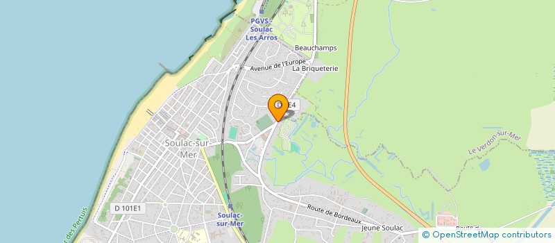 localisation de l'entreprise MONSIEUR SERGE HUBSCHI OLIVIER  SOULAC-SUR-MER