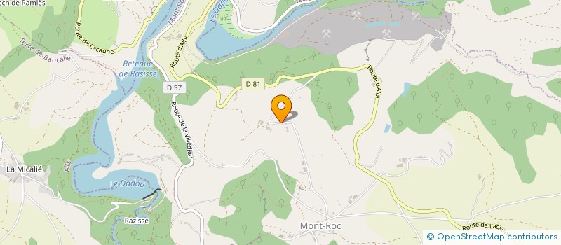 localisation de l'entreprise MONSIEUR SERGE HUC  MONT-ROC