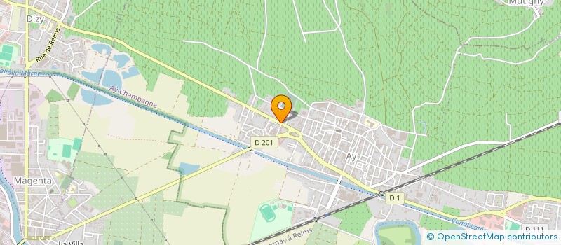 localisation de l'entreprise MONSIEUR SERGE HUGE  AY-CHAMPAGNE