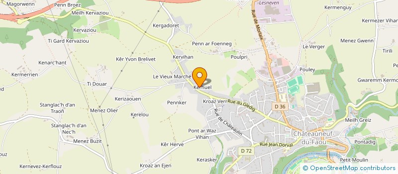 localisation de l'entreprise MONSIEUR SERGE JEAN FRANCOIS TANGUY  CHATEAUNEUF-DU-FAOU