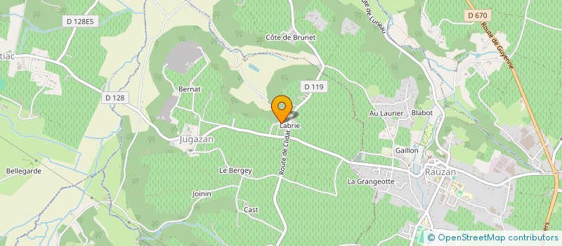 localisation de l'entreprise MONSIEUR SERGE JOUBERT  JUGAZAN