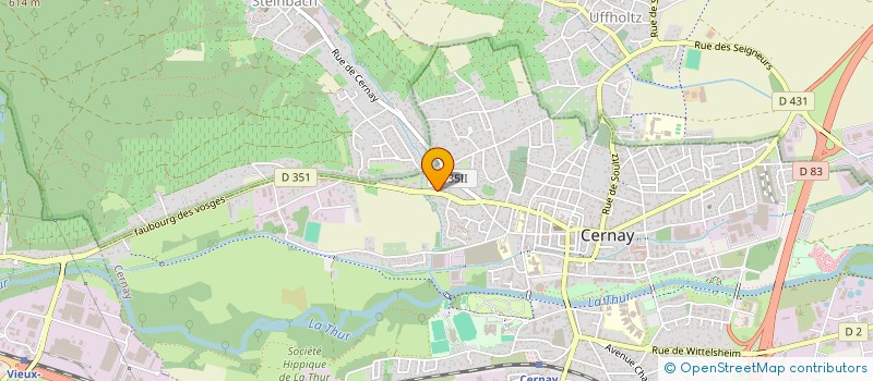 localisation de l'entreprise MONSIEUR SERGE JUNG  CERNAY