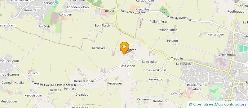 localisation de l'entreprise MONSIEUR SERGE KEBABTCHIEFF à LANNILIS