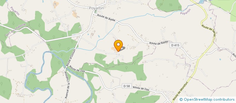 localisation de l'entreprise MONSIEUR SERGE LABARTHE  POYARTIN