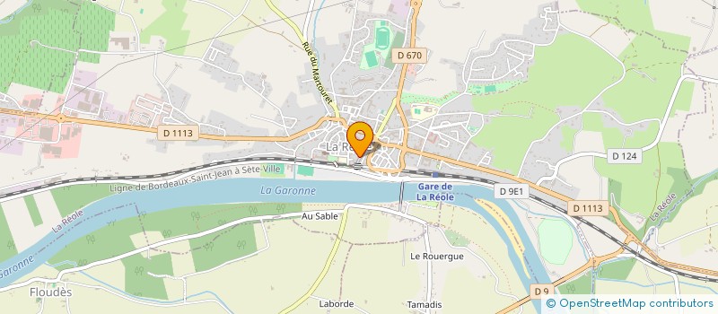 localisation de l'entreprise MONSIEUR SERGE LAFON  LA REOLE