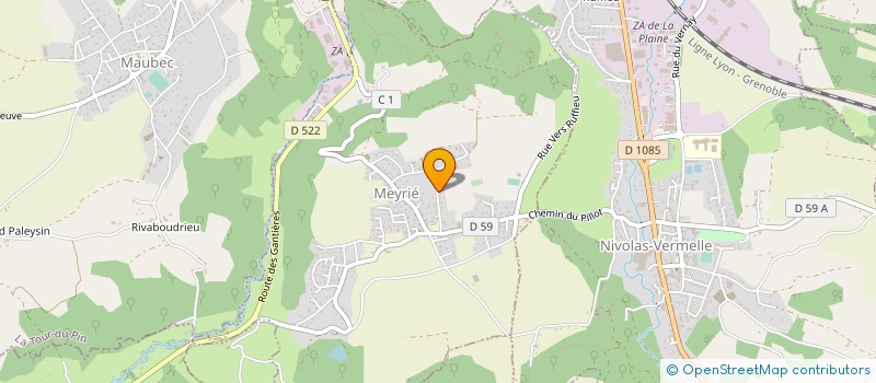 localisation de l'entreprise MONSIEUR SERGE LANGELOT  MEYRIE