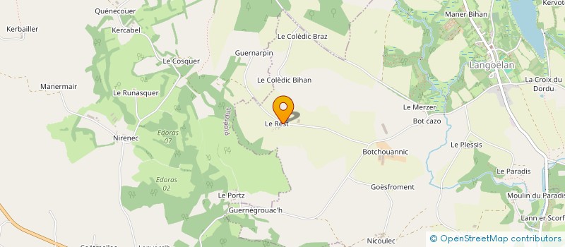 localisation de l'entreprise MONSIEUR SERGE LE BARON à LANGOELAN
