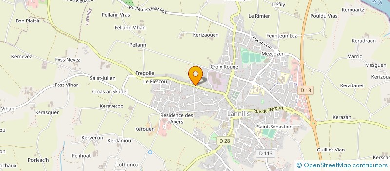 localisation de l'entreprise MONSIEUR SERGE LE GALL  LANNILIS