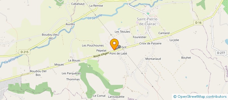 localisation de l'entreprise MONSIEUR SERGE LEGUELINEL à SAINT-PIERRE-DE-CLAIRAC
